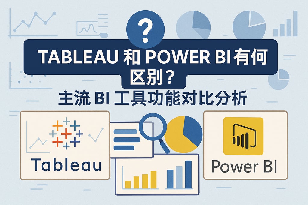 Tableau和Power BI有何区别？主流BI工具功能对比分析